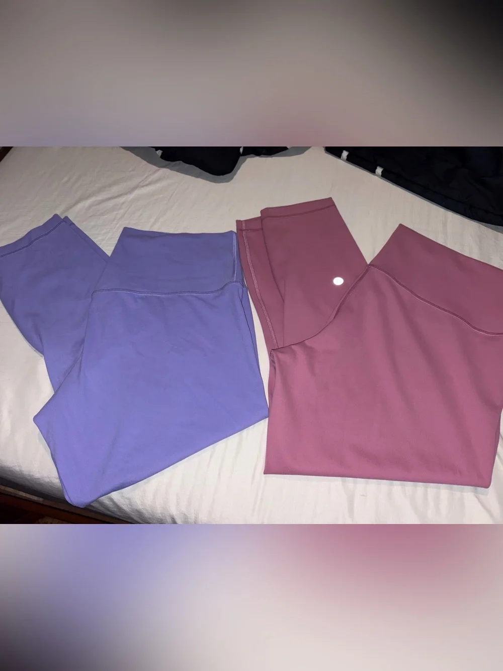 Lululemon size 14 Purple and Mauve High-Waist Leggings Duo